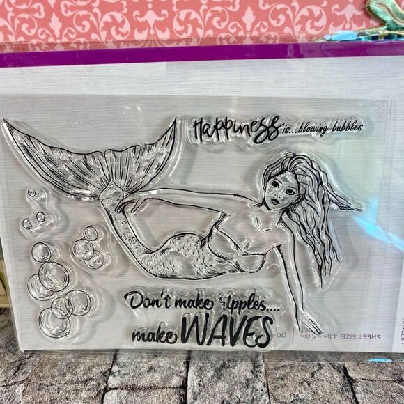 Crafter's Companion Clear Acrylic Mermaid Dreams 6 Pieces for Handmade Cards - Picture 4 of 5